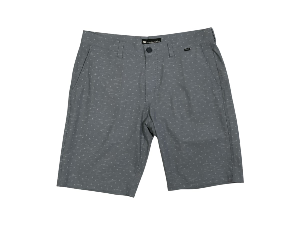 Travis Mathew Heave Two-Tone Micro-Print Casual Golf Shorts Size 34