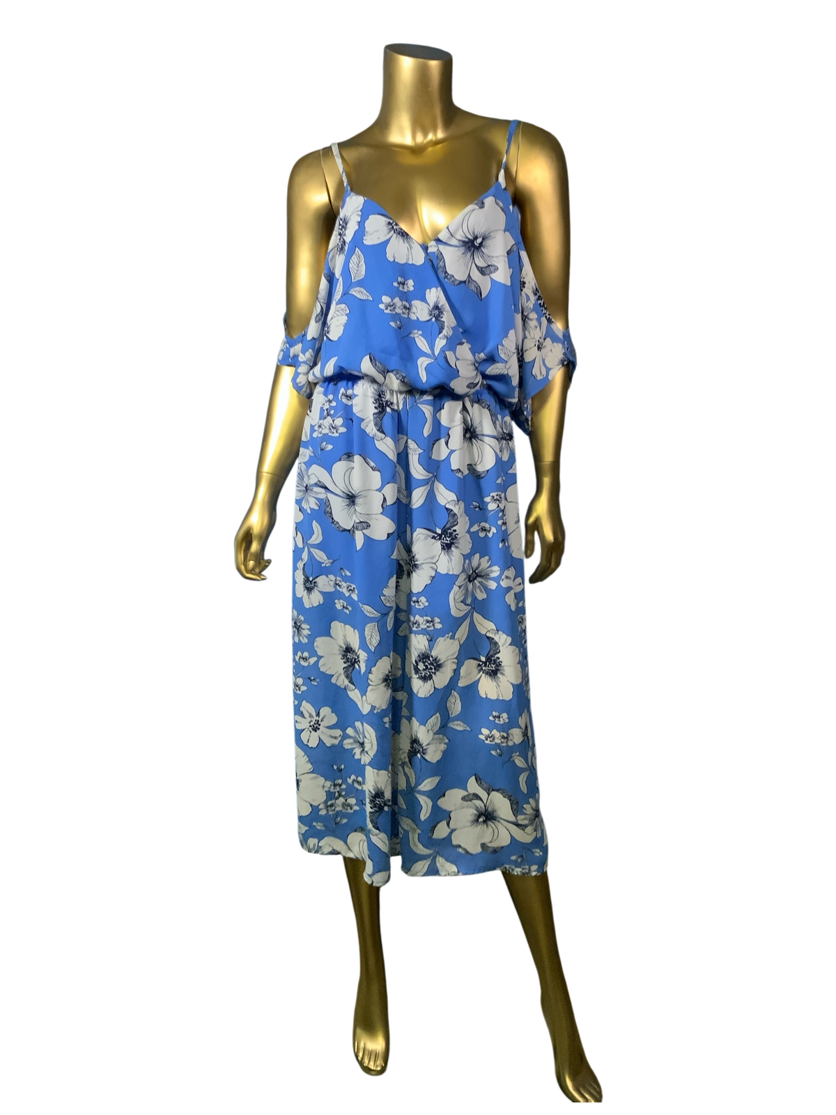 Blue Floral Cami Jumpsuit