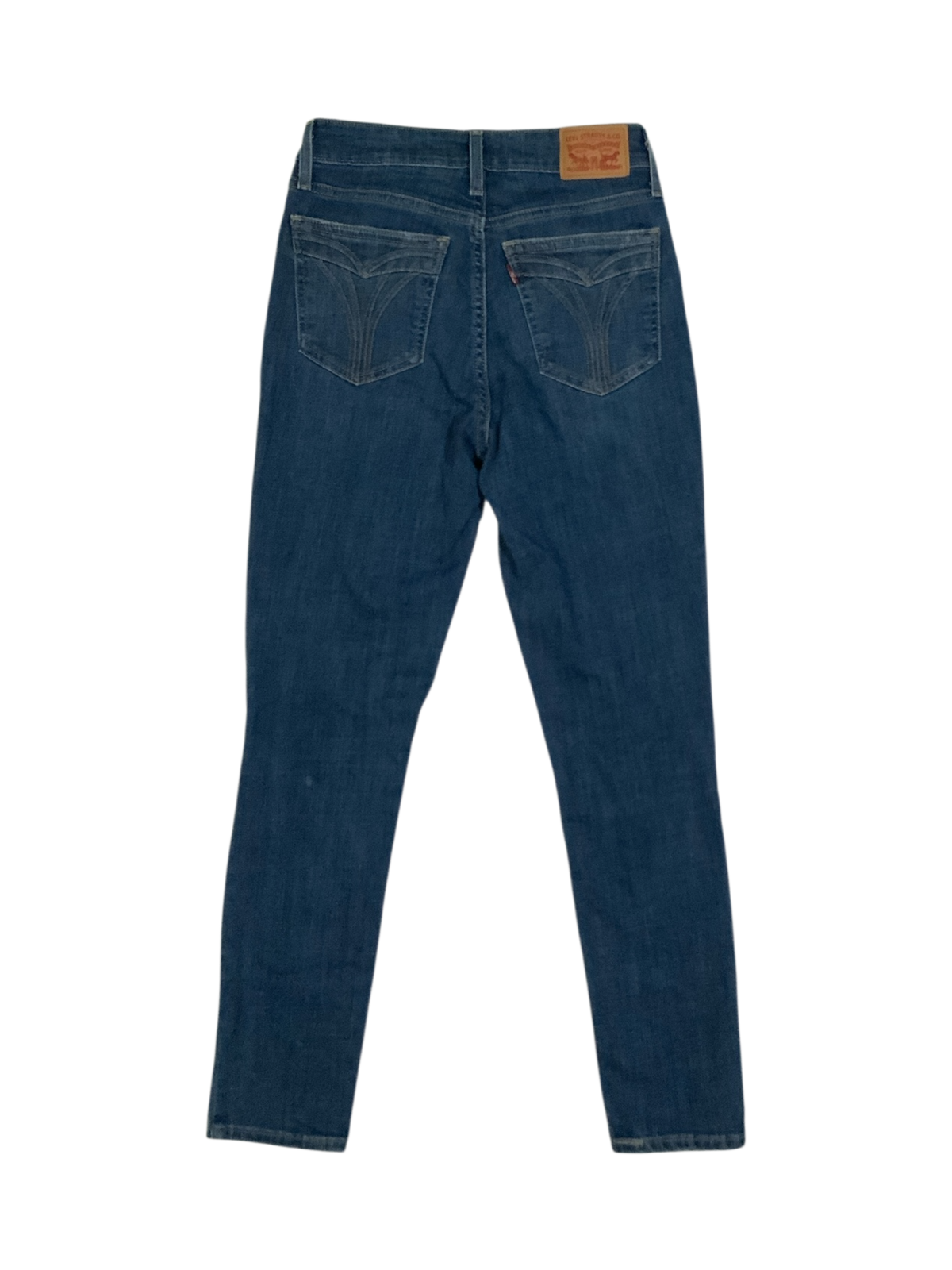 Levi's 721 High Rise Skinny 28 Blue Jean Pants Ripped Knees