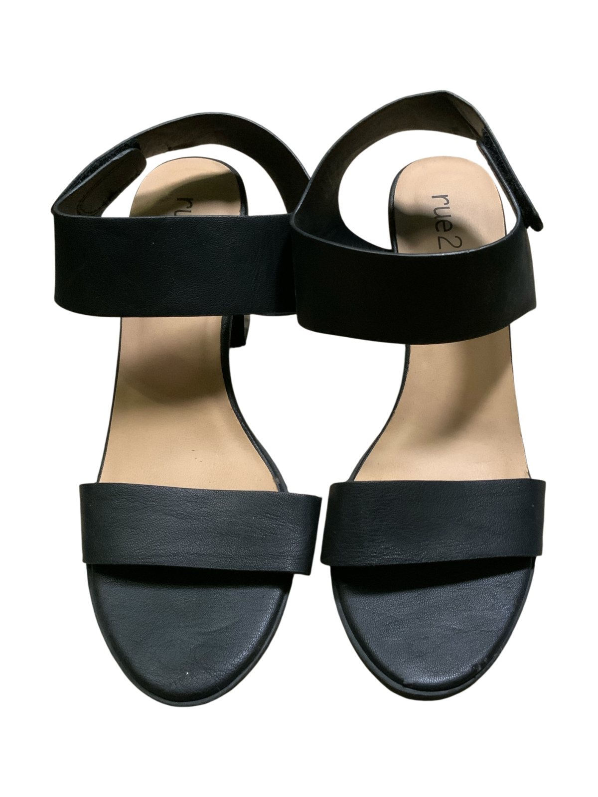 rue21 Black Block Heel Ankle Strap Sandals