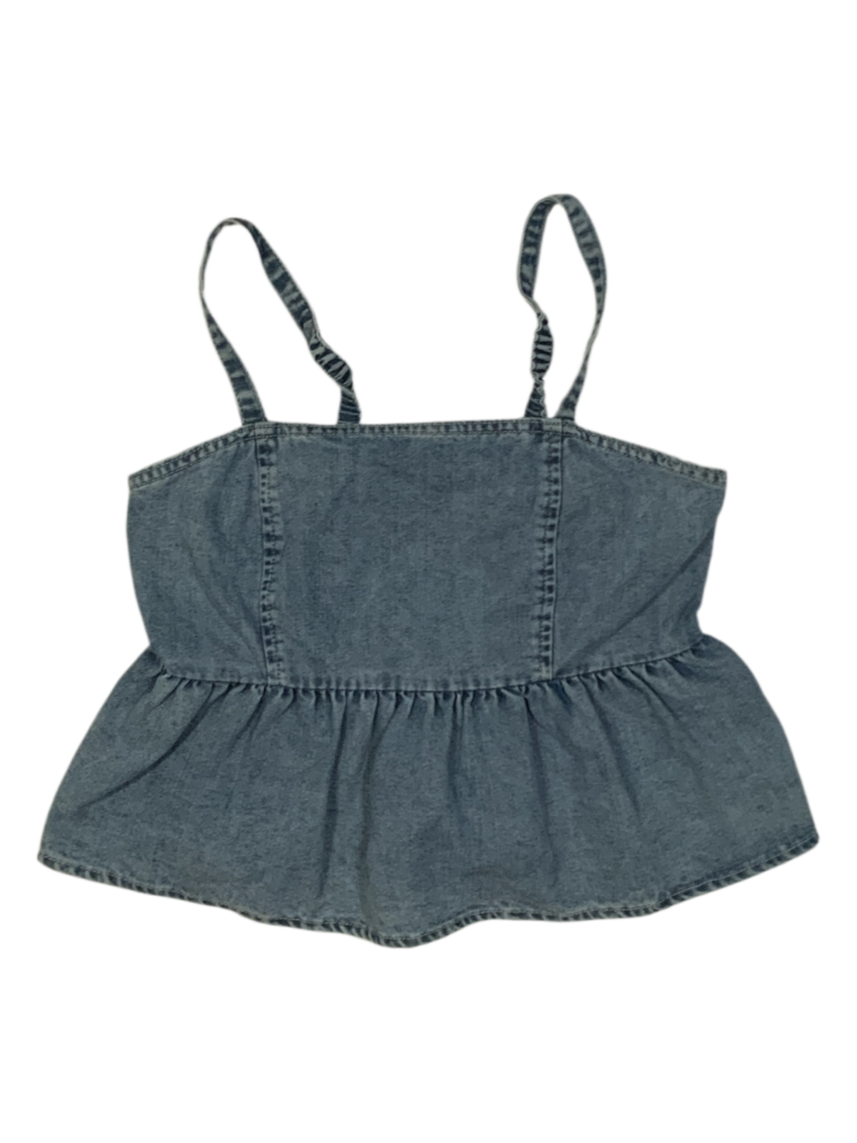 Celebrity Pink Juniors' Spaghetti Strap Denim Peplum Tank Top