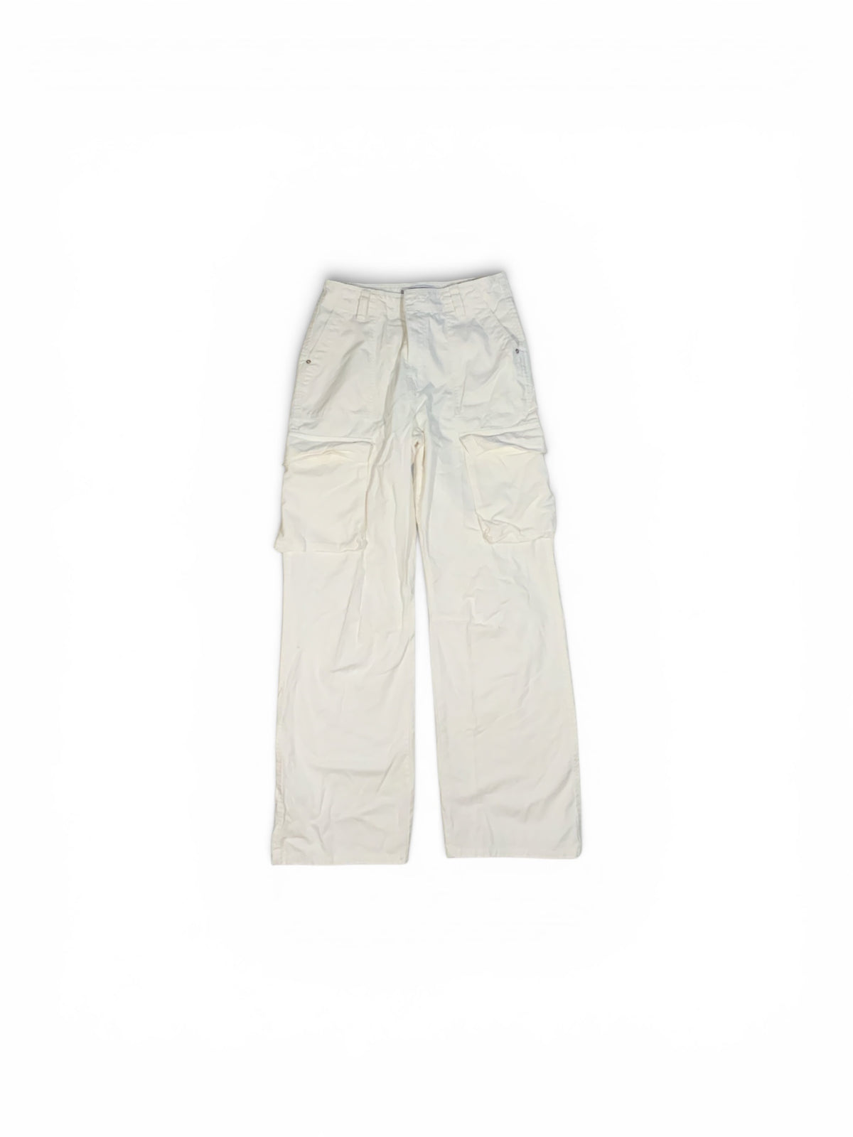 Bershka Medium Rise Cargo Straight Pants