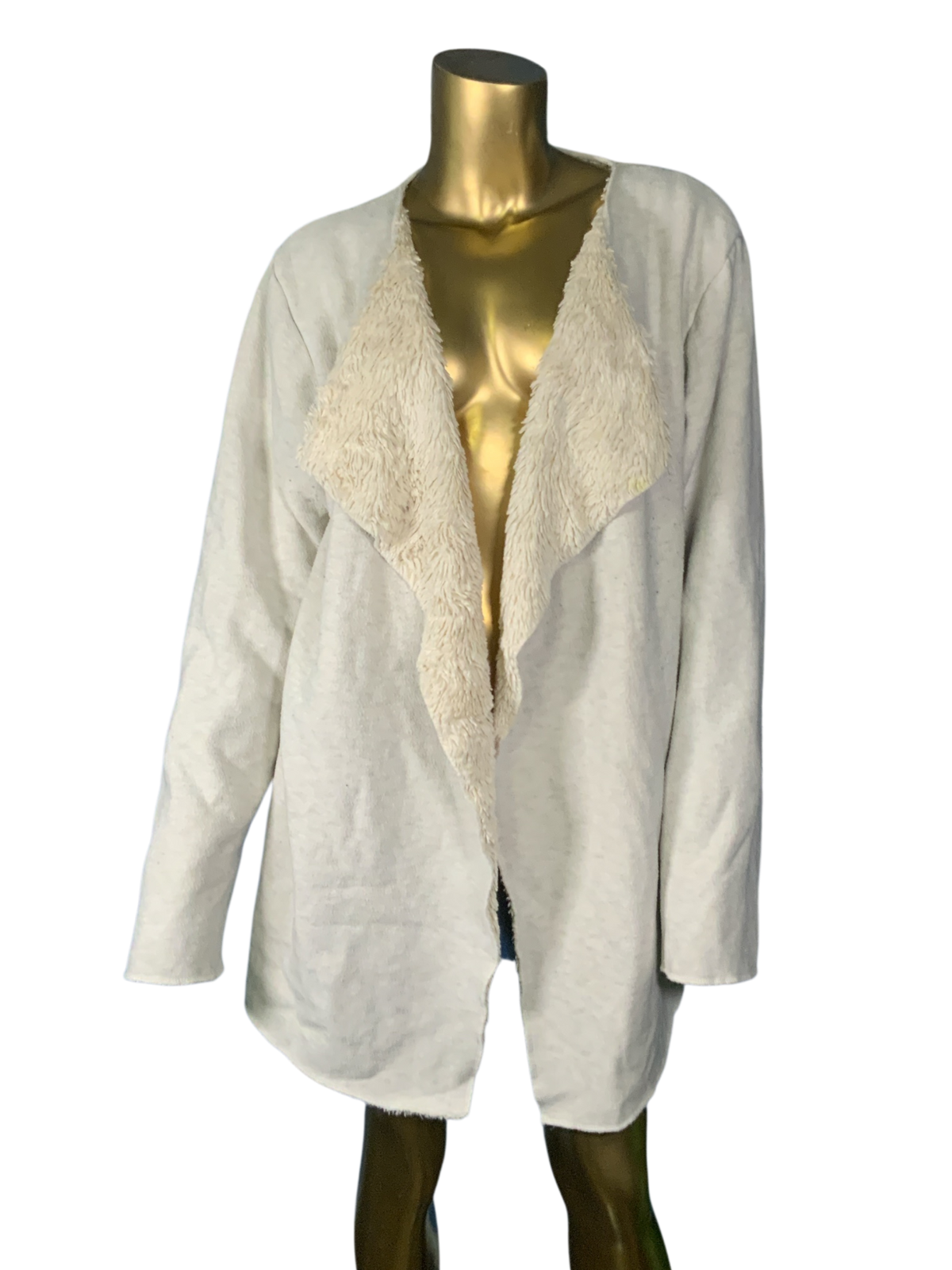 UGG Women's Abriana Shawl Collar Faux Sherpa Open Cardigan Jacket