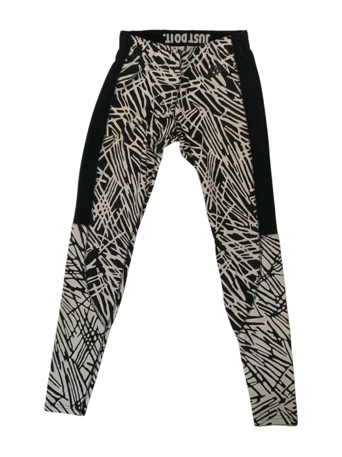 Nike Black and White Abstract Leggings