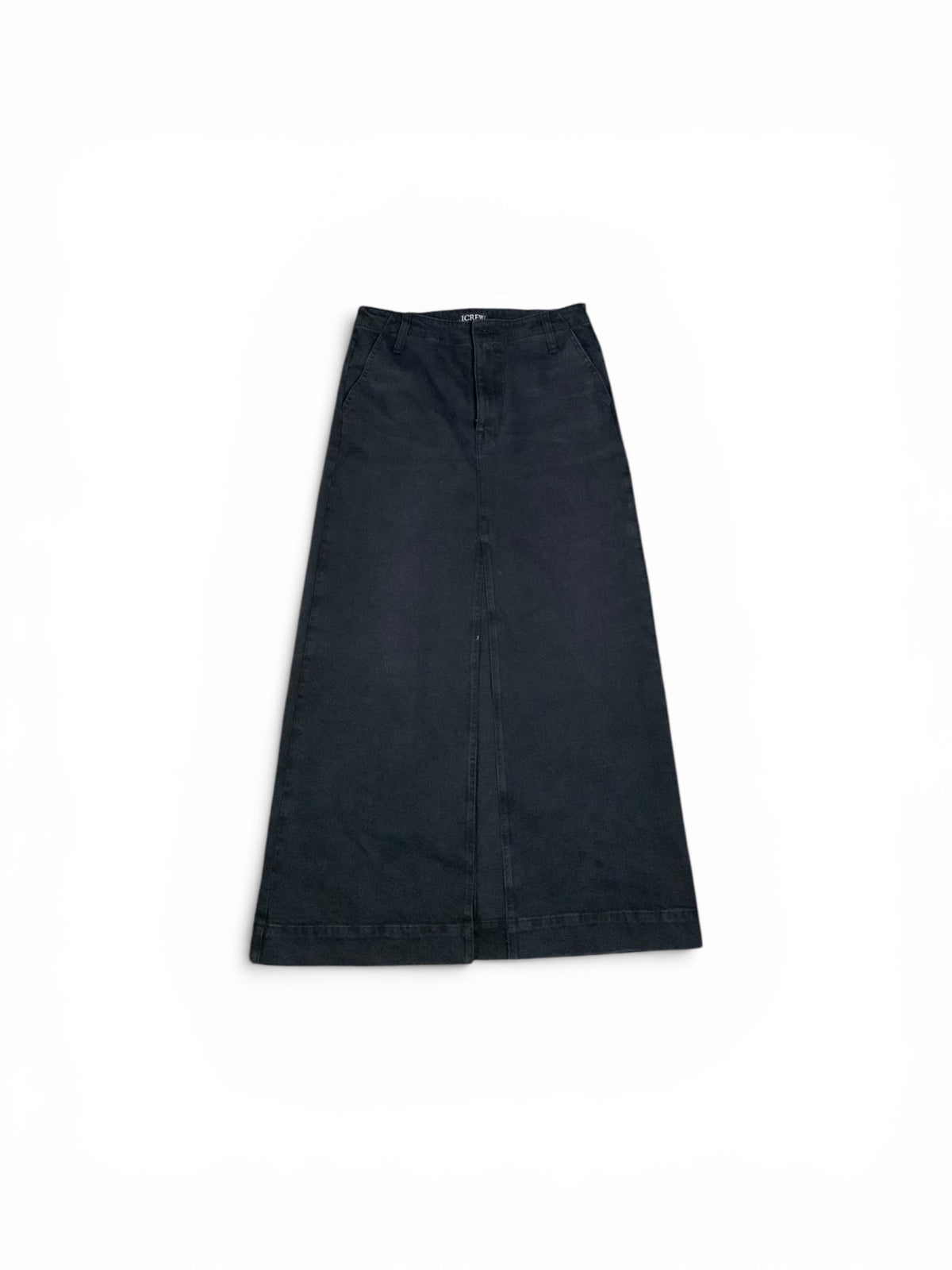 J Crew Black Long Demin Skirt 28