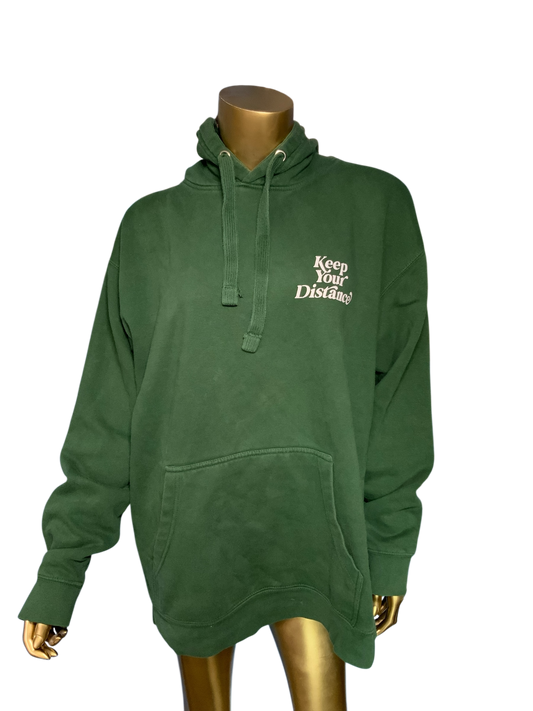 YR Keep Your Distance Green Hoodie Comfortable