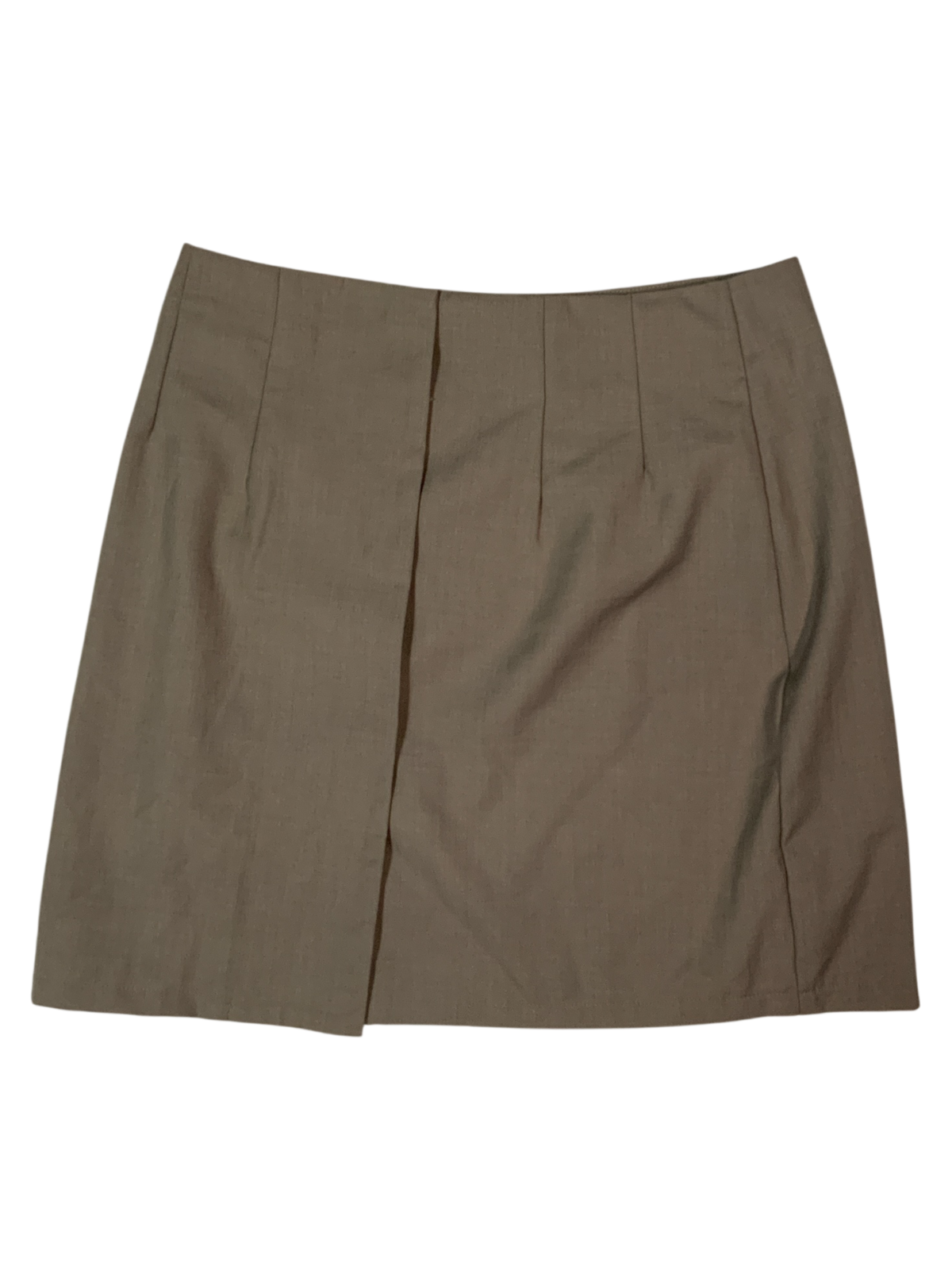 PrettyLittleThing Taupe Suede-Effect Mini Skirt Size 6