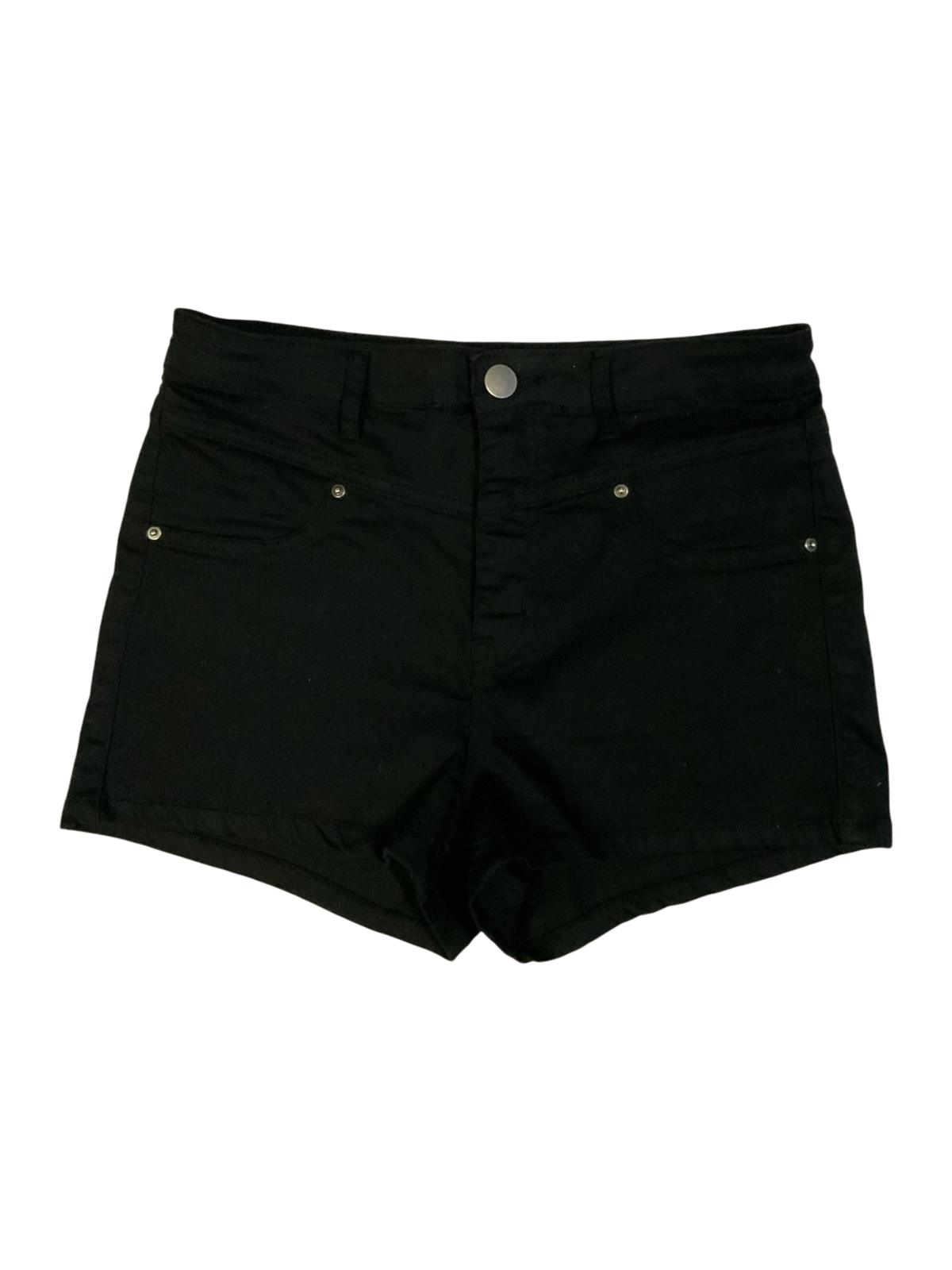 H&M Black Denim High-Rise Micro Shorts Size 28