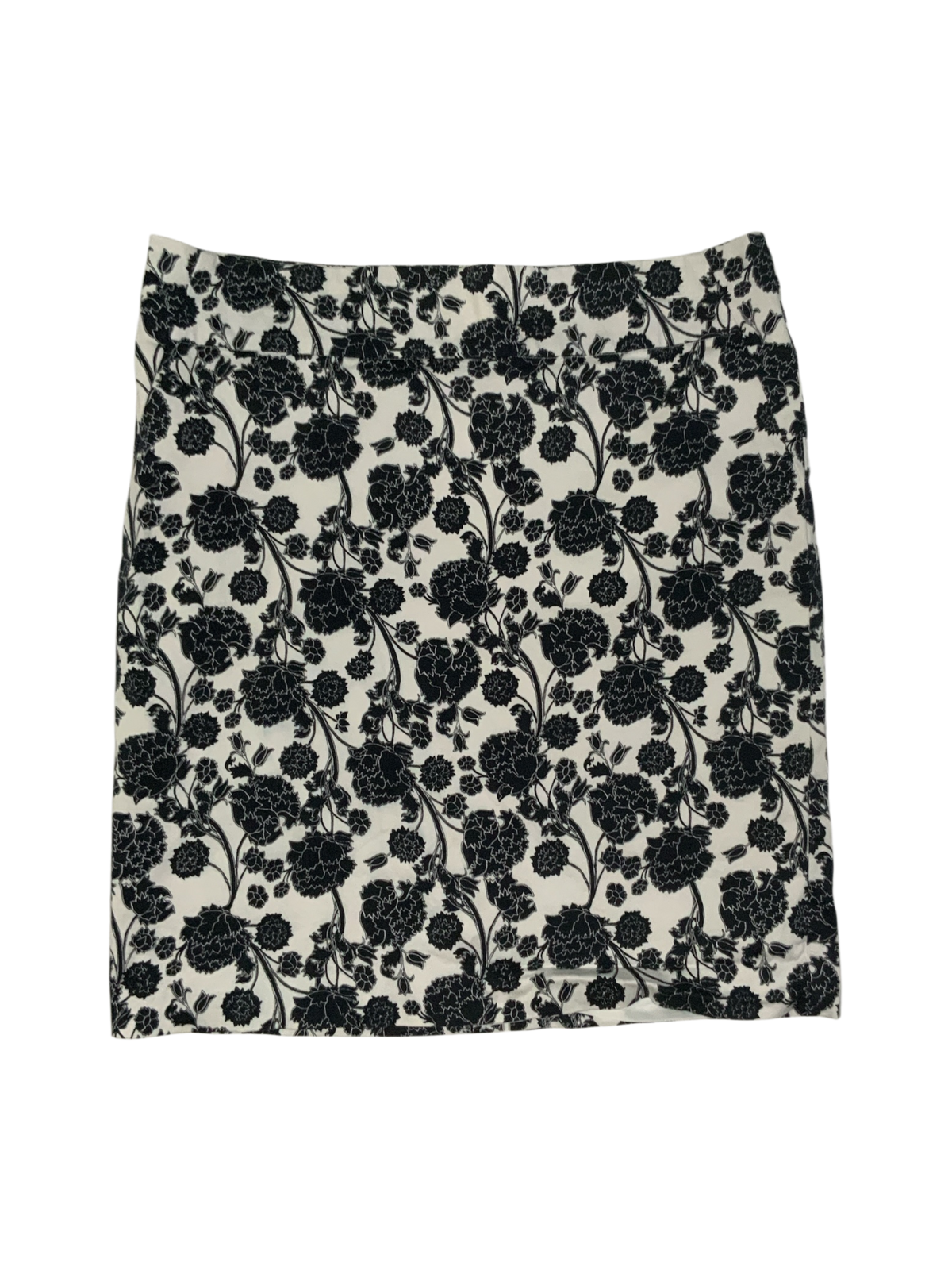 Covington Dark Blue and White Floral Pencil Skirt Mini Size 14
