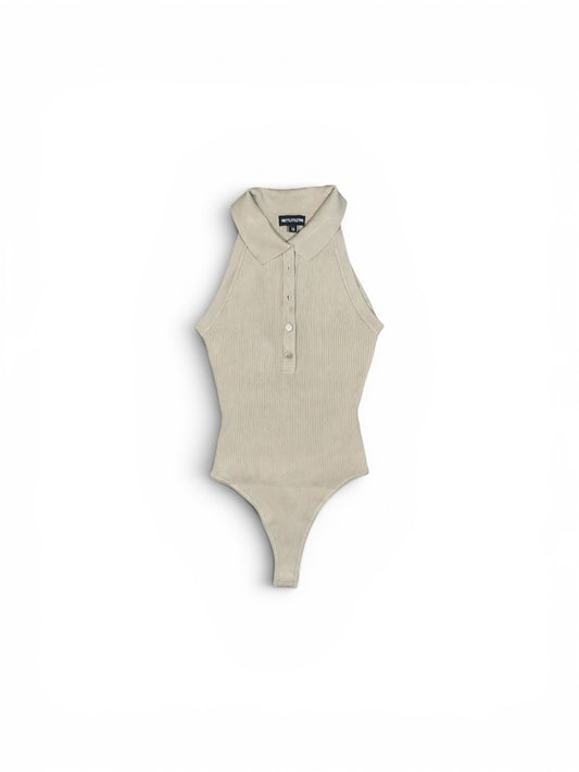 PrettyLittleThing Ribbed Polo Bodysuit