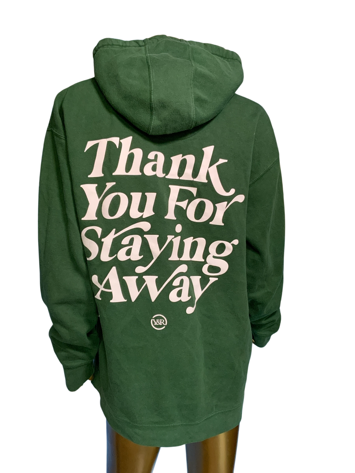 YR Keep Your Distance Green Hoodie Comfortable