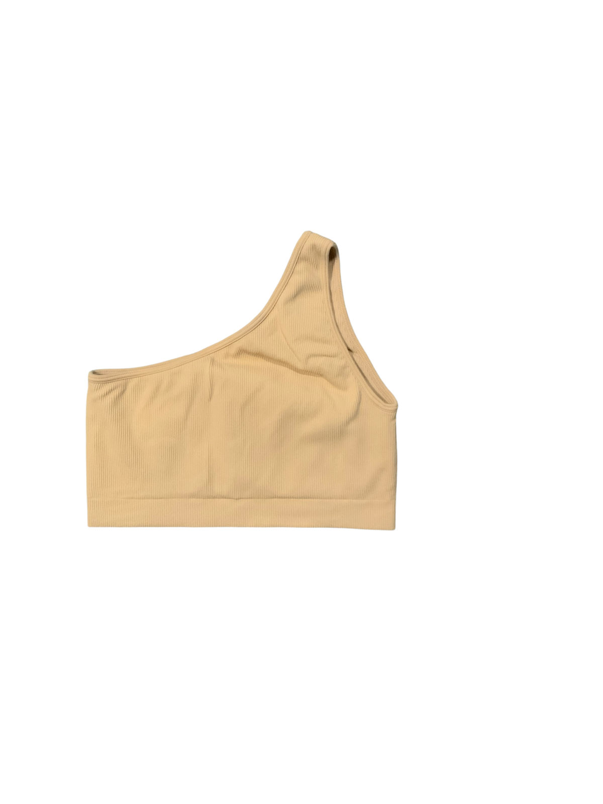 Sportneer Yellow Ribbed One Shoulder Sports Bra & Pants Set