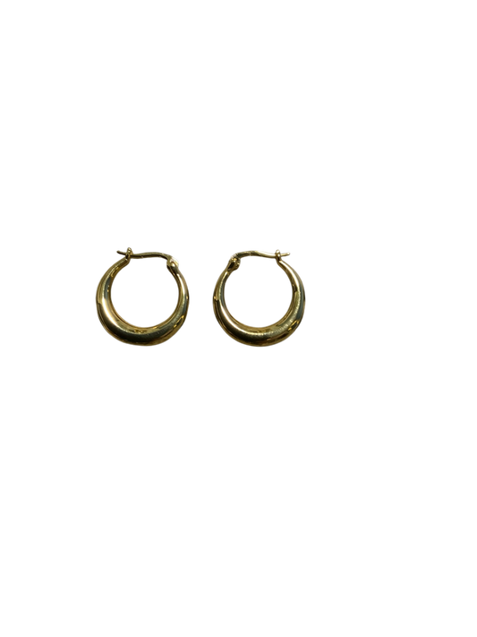 Gold Tone Plated Hoop Earrings