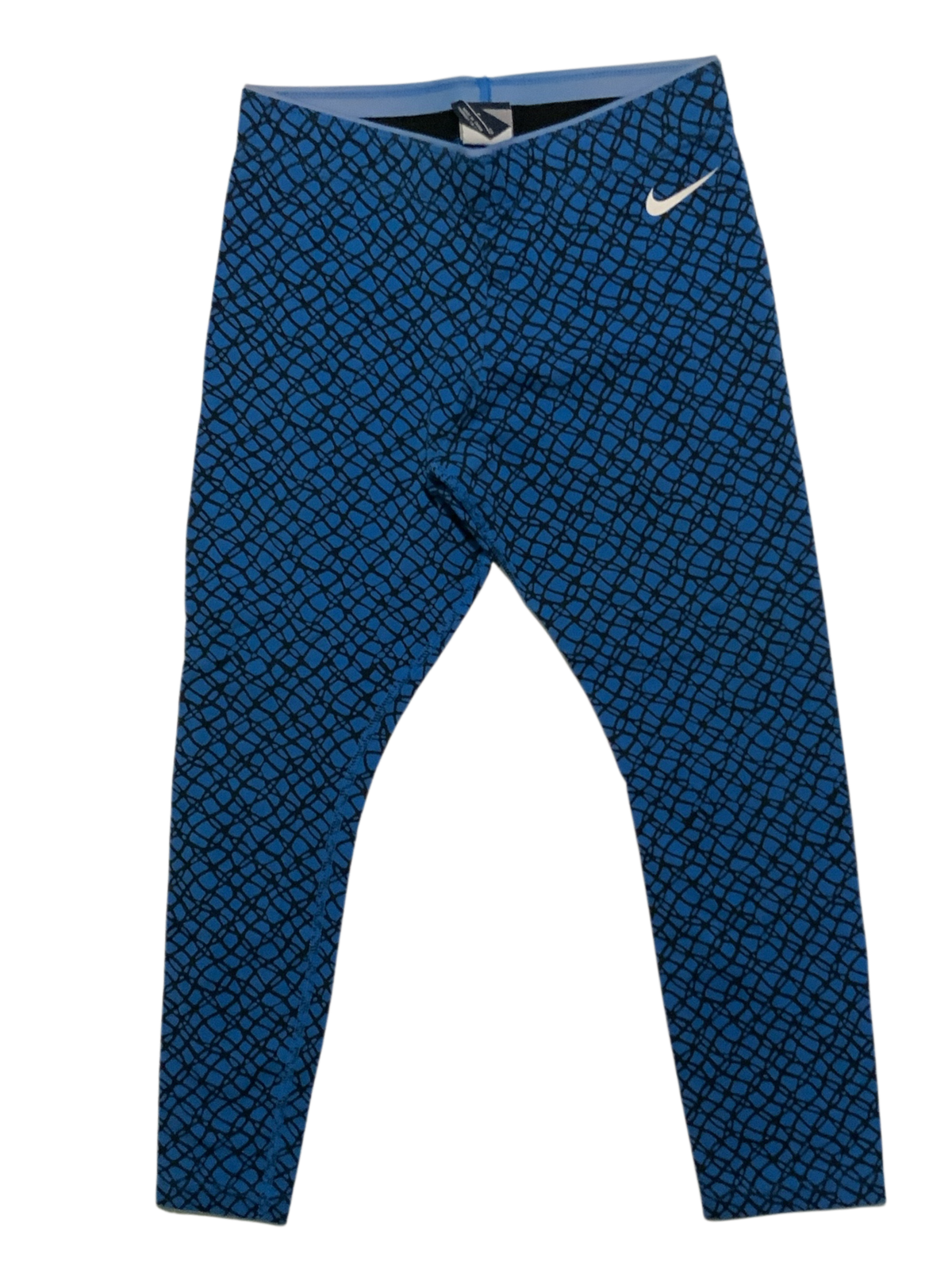 NIKE Blue and Black Abstract Leggings