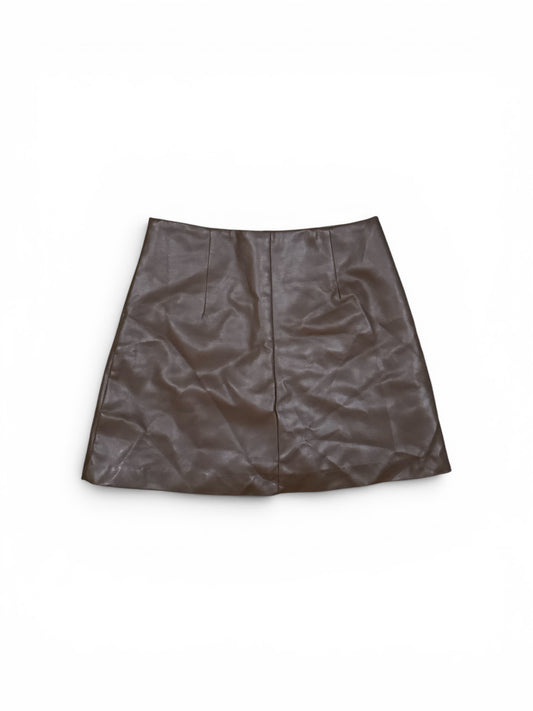 Storets Melody Faux Leather Mini Skirt Brown