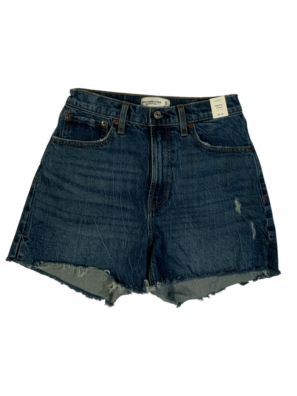 Abercrombie & Fitch Curve Love High Rise 4-Inch Denim Shorts Size 4