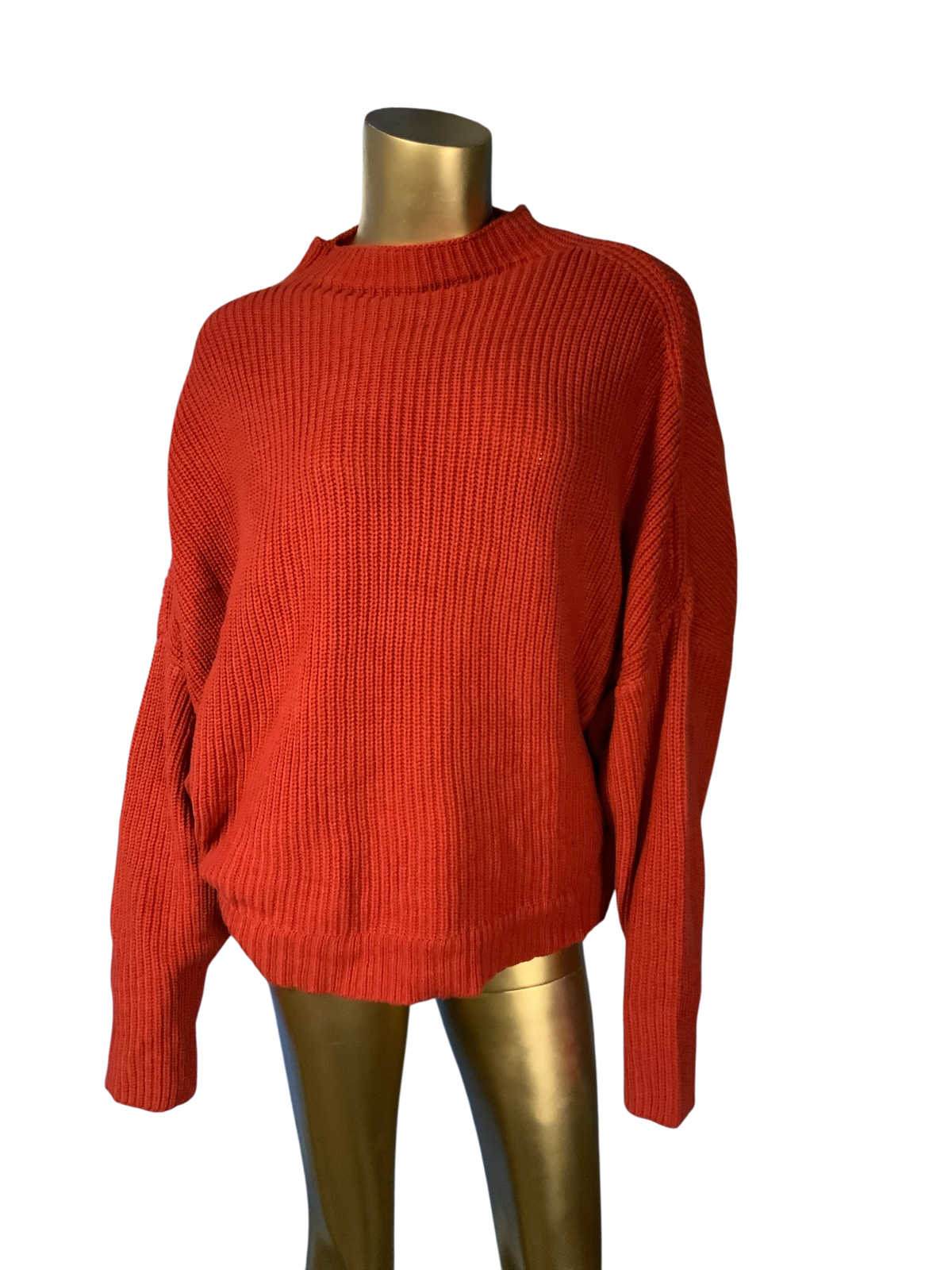 Carla Rockmore Collection Burgandy Knitted Long Sleeve Sweater