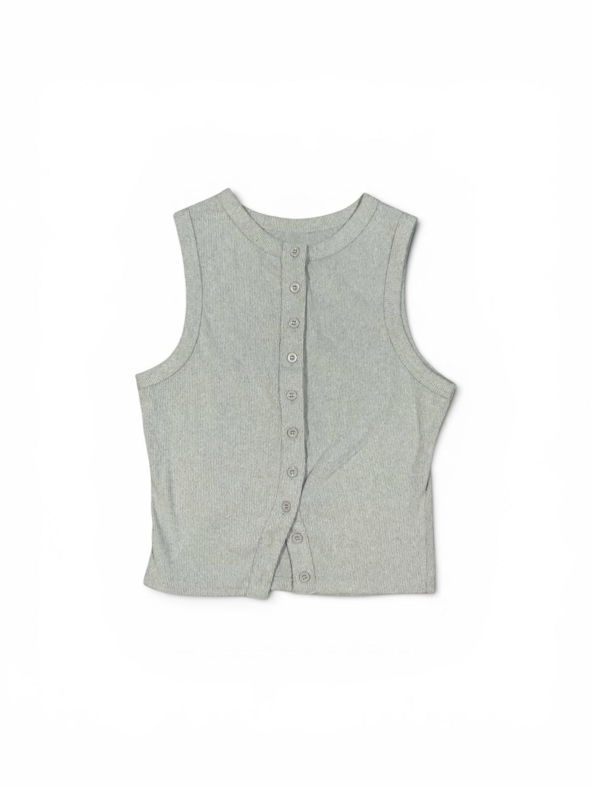 Aritzia Wilfred Free Button-Front Ribbed Tank Top