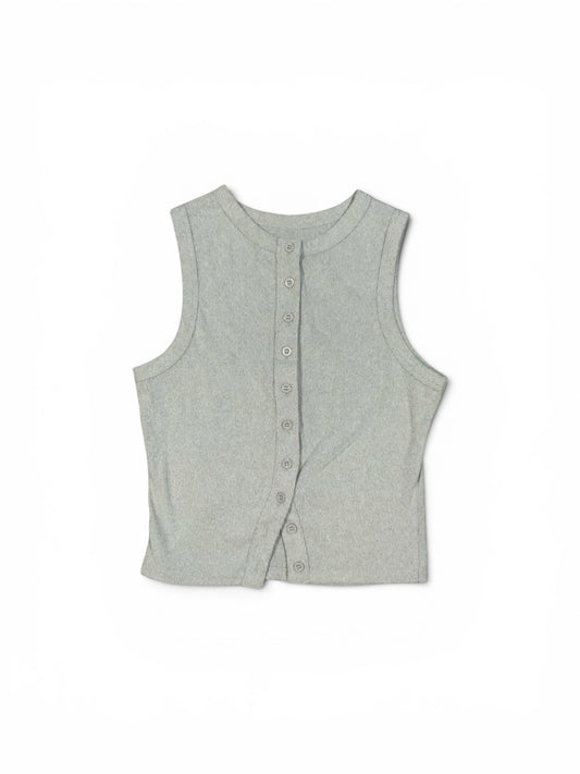 Aritzia Wilfred Free Button-Front Ribbed Tank Top