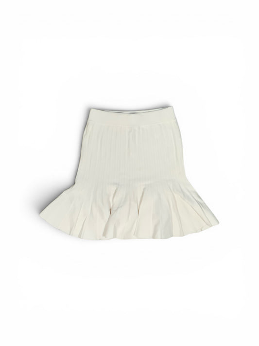 Zara Medium Blue Distressed Denim Mini Skirt with Raw Hem