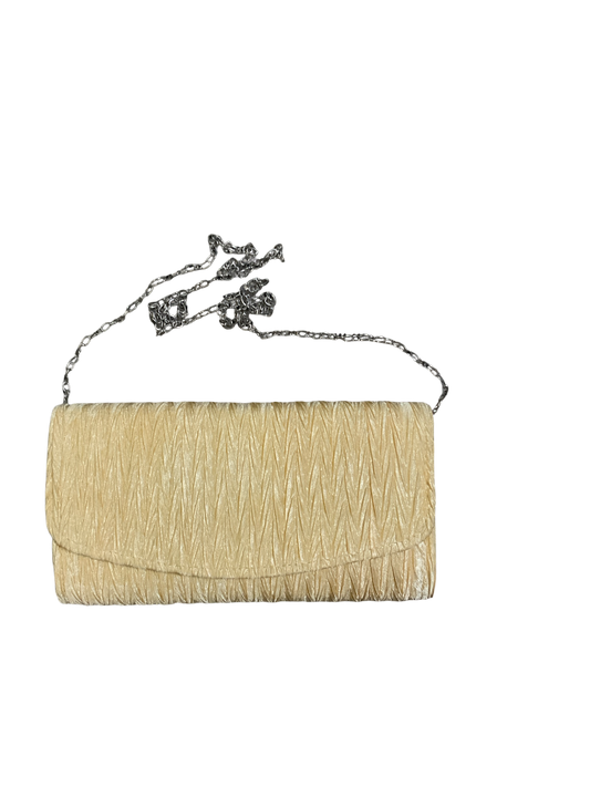 Women’s Vintage Satin Pleated Envelope Evening Cocktail Wedding Party Handbag Clutch Gold