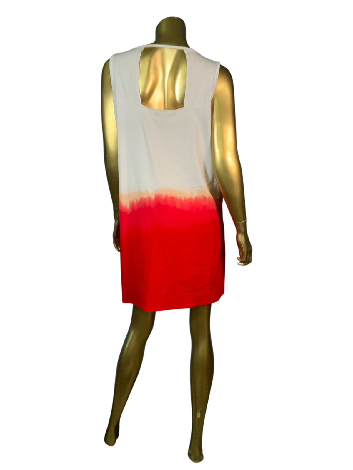 Tommy Hilfiger Sport White to Red Ombre Tank Mini Dress Size L