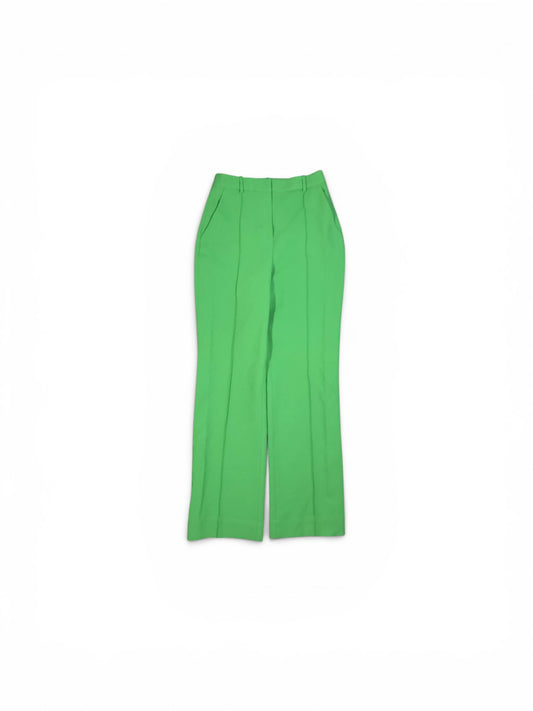 Zara High-Rise Straight Leg Trousers Green
