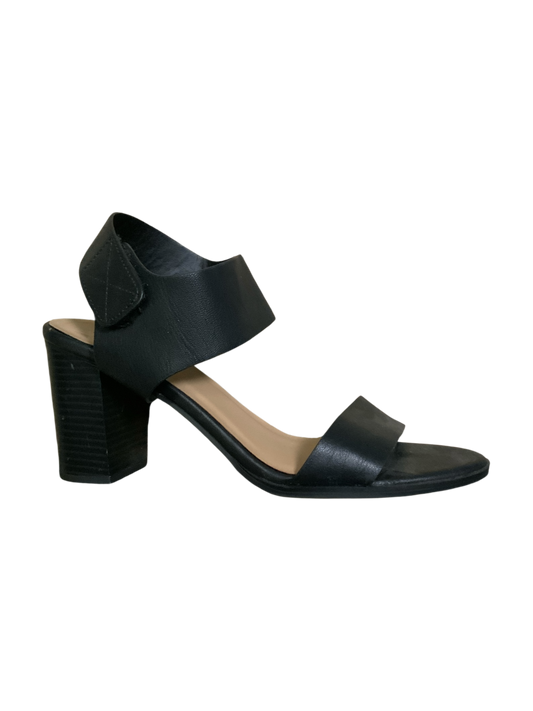 rue21 Black Block Heel Ankle Strap Sandals