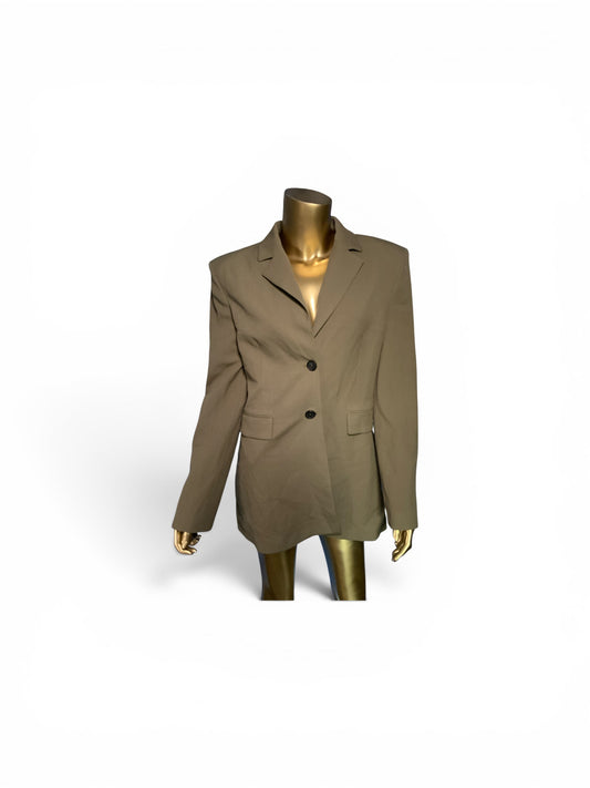 ZARA Olive Green Blazer Long Sleeve Fitted